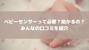 みんなの口コミ|ベビーセンスホームで助かった?いらない?ベビーセンサーの必要性を解説